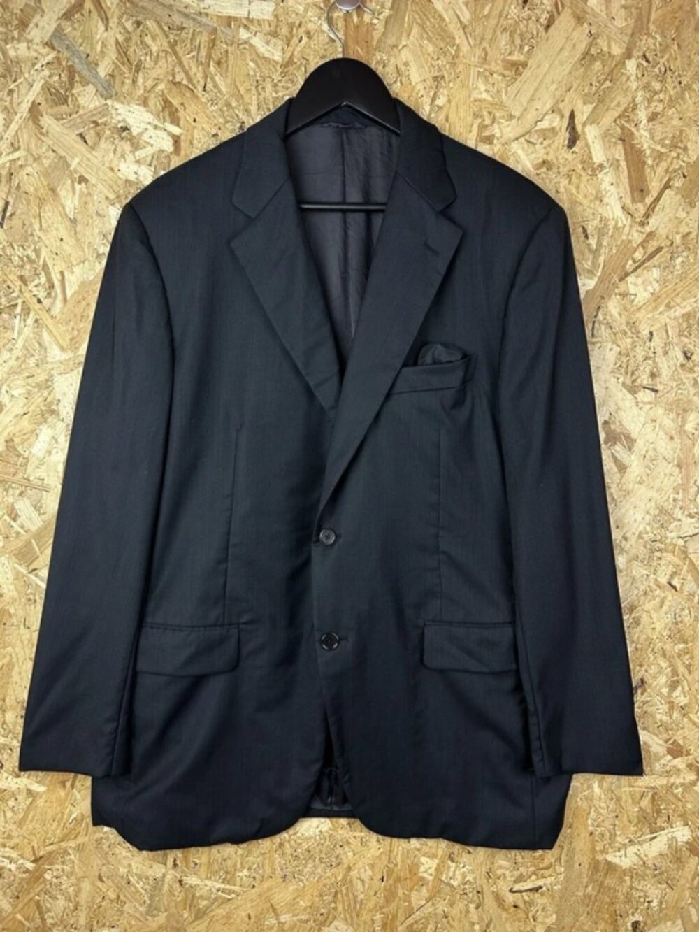 Burberry Fine Pin Stripe Blazer Suit Jacket Super 120s Black 44”